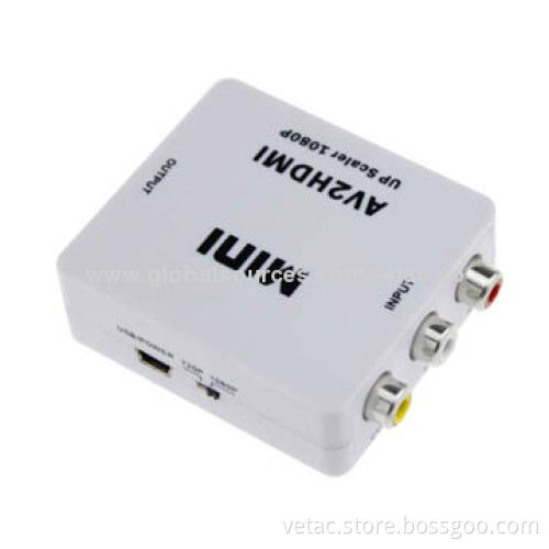 Mini AV to HDMI Converter, Supports 1,080P, Plug-and-play Function